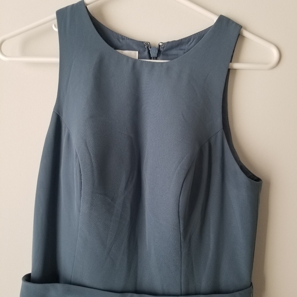 Azazie Lindie A-Line Pleated Chiffon Floor-Length Bridesmaid Dress Size A4 - Picture 5 of 15